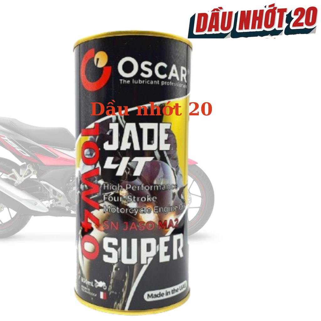 Có chiết lẻ - Nhớt Oscar dùng cho xe số 4T 10W40 - tiêu chuẩn JASO MA-2