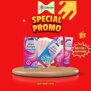 Hộp 20 lần tẩy lông Beauty Formulas Wax Strips Legs and Body (chân và tay)