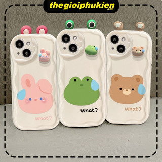 Ốp lưng iphone cạnh sóng nổi Thỏ gấu ếch cute 6/7/8/plus/x/xr/xs/11/12/13/14/15/pro max - xx2225