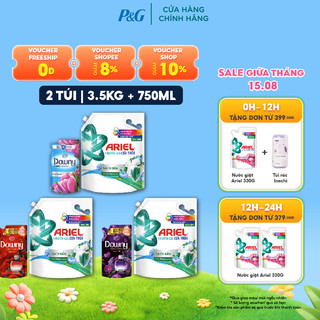 Combo 2 gồm nước giặt ariel cửa trên hương nắng sớm 3.5kg và nước xả downy 750ml/800ml đam mê/huyền bí/nắng mai