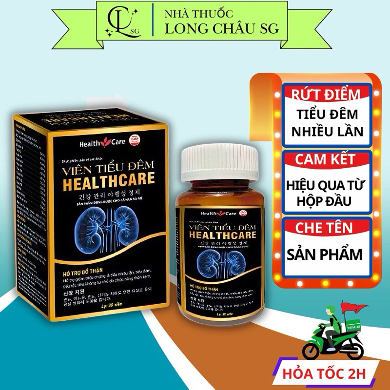 Viên tiểu đêm Healthcare – Giảm tiểu đêm, tiểu rắt, tiểu không tự chủ, rối loạn tiểu tiện 30 viên