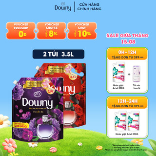 Combo 2 Nước Xả Vải DOWNY Túi 3.5L Hương Nước Hoa Cao Cấp Hương Đam Mê/ Huyền Bí
