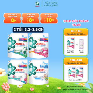 Combo 2 Túi Ariel Matic Nước Giặt Cửa Trên Ngăn Lem Màu Túi 3.5KG/ 3.2KG