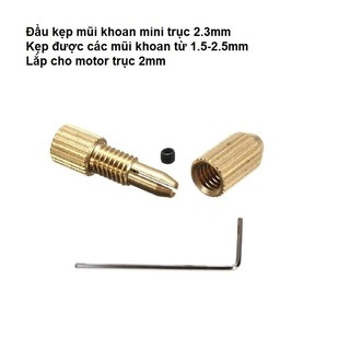 Kẹp mũi khoan mini trục 2.3mm tặng kèm lục lăng