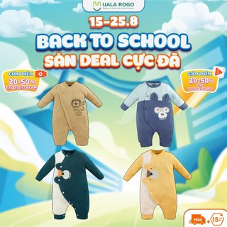 Bodysuit cho bé Ualarogo 0-9 tháng liền thân giữ ấm co giãn thấm hút tốt 3888