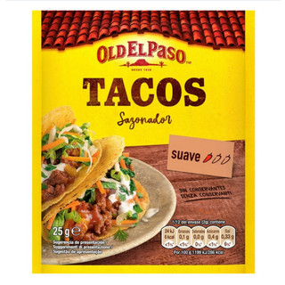 Bột Gia vị hỗn hợp Tacos cay ít 25g Old El Paso phong cách Mexico - Nhập khẩu Châu Âu