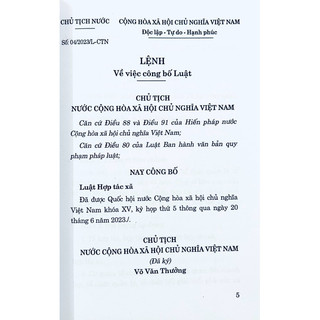 Sách - Luật Hợp Tác Xã