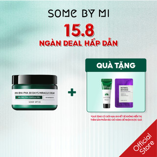 [Mã BMTTC60K giảm đến 60K đơn 50K] Kem Dưỡng Giảm Mụn Some By Mi AHABHAPHA 30 Days Miracle Cream 50ml
