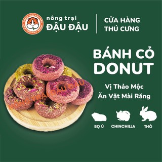 Bánh Cỏ Donut Thảo Mộc Cho Thỏ, Bọ Ú, Chinchilla Ăn Vặt Mài Răng