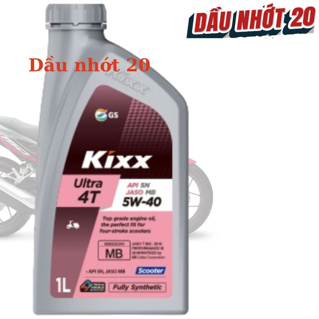 Nhớt kixx xe tay các loại 5W40 Fully synthetic chai 800ml, Nhớt kixx xe tay ga 10w40 semi synthetic 