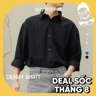 Áo Sơ Mi Bò GUY's Closet Denim Shirt - Chất Liệu Denim Dày Dặn - Thiết Kế Trẻ Trung, Unisex