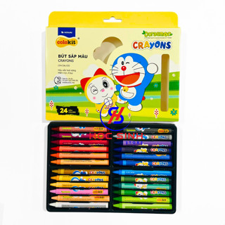 Hộp 24 Màu Bút Sáp Màu Thiên Long Doraemon CR-C06/DO Chất Màu Màu Mềm Mịn, Bóng Đậm Và Đều Màu - Colokit