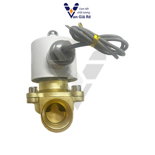 Coil đồng 100% | Van điện từ 220V AC phi 13 17 21 27 34 | Van nước – khí nén – hơi | Thường đóng – coil đồng, 2w tròn