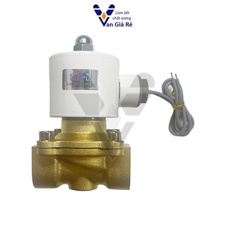 Coil đồng 100% | Van điện từ 220V AC phi 13 17 21 27 34 | Van nước – khí nén – hơi | Thường đóng – coil đồng, 2w tròn