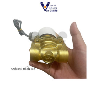 Coil đồng 100% | Van điện từ 220V AC phi 13 17 21 27 34 | Van nước – khí nén – hơi | Thường đóng – coil đồng, 2w tròn