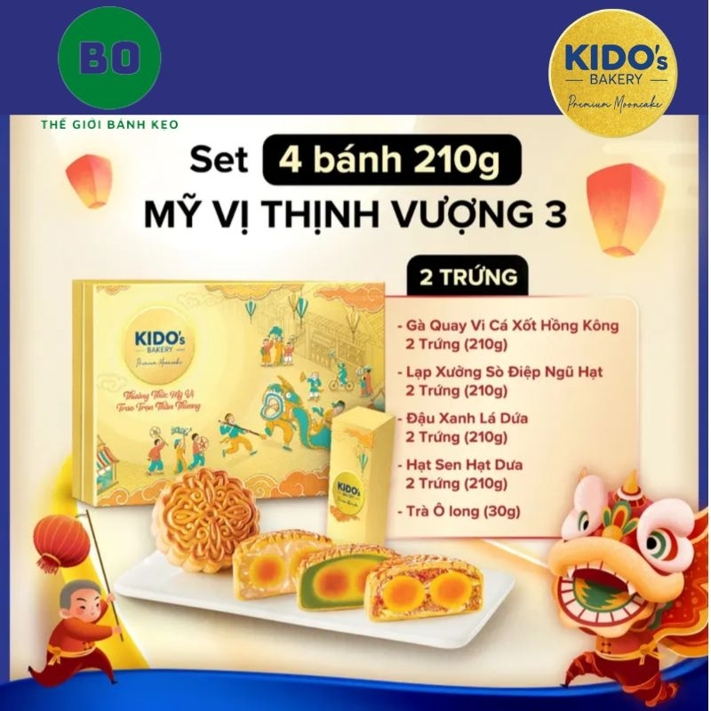 [BÁNH TRUNG THU 2024] Bánh Trung Thu KIDO'S - Bộ Sưu Tập Quà Biếu Sang Trọng