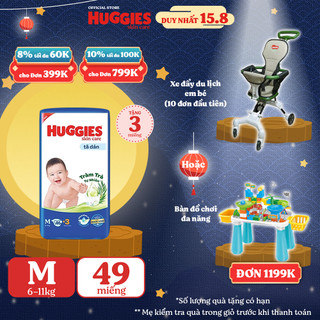 Tã dán huggies skincare jumbo m46+3/ l40/ xl34