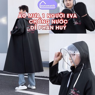 [A7] Áo Mưa 1 Người Cute Nữ Nam Người Lớn Xe Máy Loại Dày Trùm Trong Suốt Toàn Thân Cao Cấp Đơn Đi Xe Siêu Bền Automatik