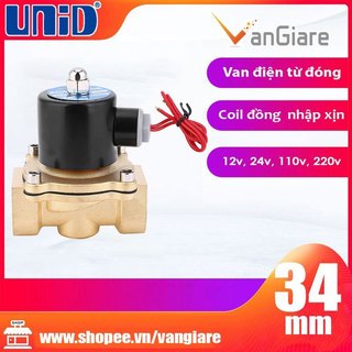 [Van đẹp, đúng hiệu] Van điện từ phi 34 UW25 UniD (Coil nhập Xịn)