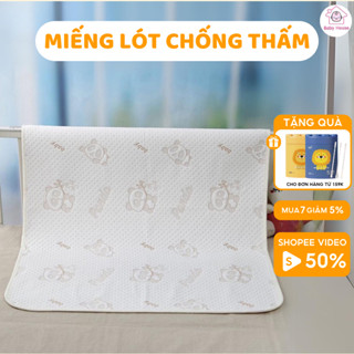Miếng lót chống thấm dày dặn [Loại dày đẹp] Tấm lót thay tã bỉm cho bé sơ sinh thấm hút tốt, kích thước 35*45cm (TL03)