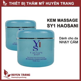 Kem massage mát xa mặt hộp xanh haosani sy1 dùng matxa cho da mụn da dầu trong spa, thẩm mỹ viện