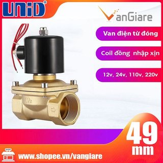 [Van đẹp, đúng hiệu] Van điện từ phi 49 UW40 UniD (Coil nhập Xịn) điện 24v 220v