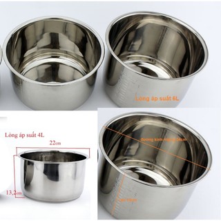 Lòng nồi áp suất Inox dung tích 4 lít, 5 lít, 6 lít