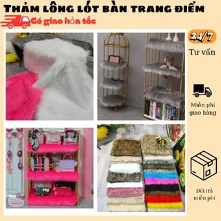 THẢM LÔNG LÓT BÀN TRANG ĐIỂM, CHỤP HÌNH SẢN phẩm, thảm decor sunyshop