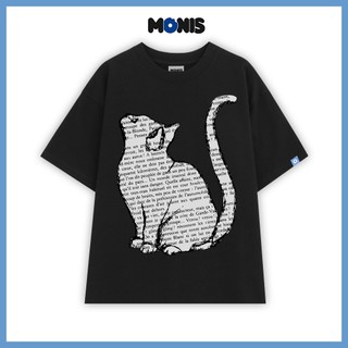 Áo thun unisex basic oversize cat 100% cotton - monis chính hãng