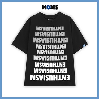 Áo thun unisex basic oversize enthusiasm 100% cotton - monis chính hãng