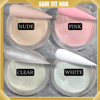  Bột đắp móng CLEAR - WHITE - PINK - NUDE dẻo lì dễ vuốt đa năng  bột nhúng nặn hoa ombre mable..vv  