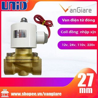 [Van đẹp, đúng hiệu] Van điện từ phi 27 UW20 UniD (Coil nhập Xịn)
