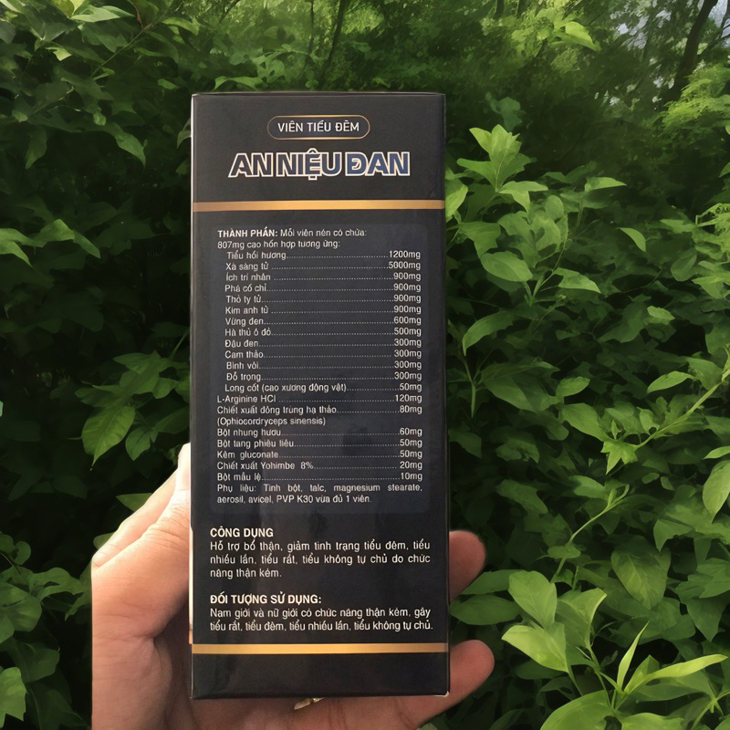 Viên tiểu đêm An Niệu Đan – Giảm tiểu đêm, tiểu nhiều lần, tiểu són, tiểu không tự chủ 30 viên