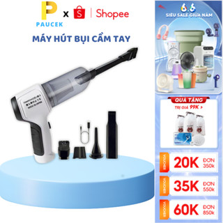 Máy Hút Bụi Cầm Tay Không Dây Với 6 Đầu Hút Đa Năng,Hút Bụi Ô Tô, Giường Nệm, Lông Chó Mèo
