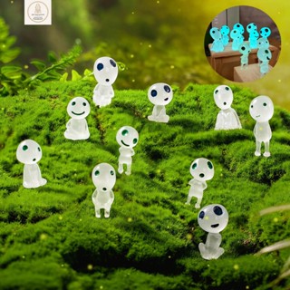 Set 10 ma dạ quang Mononoke tự phát sáng (Mộc Bình Nguyên Decor) M2, charm kute trang trí ôtô, bàn làm việc, quà tặng