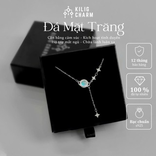 Dây chuyền bạc nữ "Celestial Harmony" vòng cổ nữ đá mặt trăng moonstone cao cấp S925 sang trọng KILIG CHARM - KV04