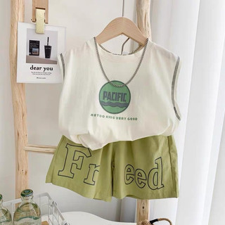 Bộ Quần Áo Bé Trai màu be hoạ tiết siêu độc lạ, chất cotton mềm mịn, mát, Set đồ bộ cho bé trai - Mã Pacific