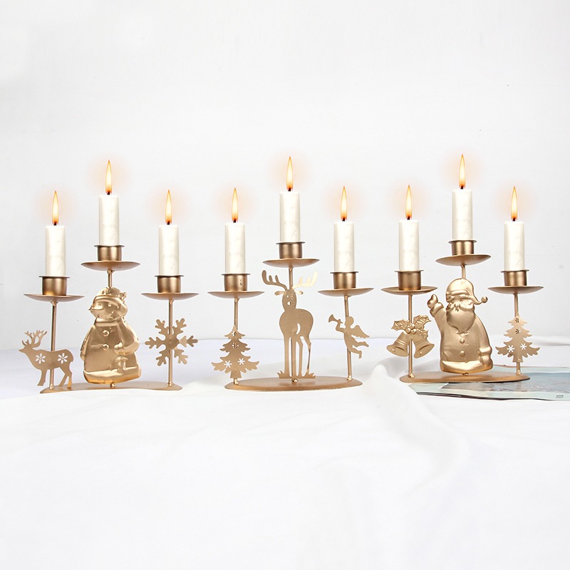 Giá Nến Ba Cây GN10 Phụ Kiện Trang Trí Noel Giáng Sinh