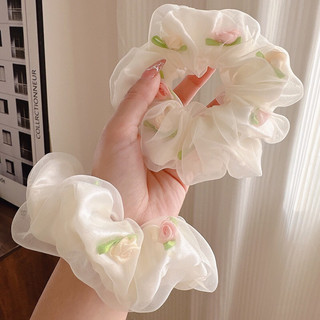 Dây cột tóc scrunchies cầu vồng 2 lớp cao cấp nhiều hình ( 20 loại)