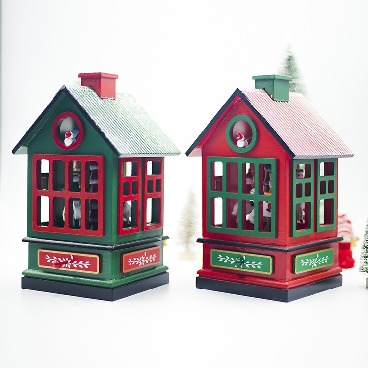 Ngôi Nhà Gỗ Có Nhạc NG01 Trang Trí Noel Phụ Kiện Giáng Sinh