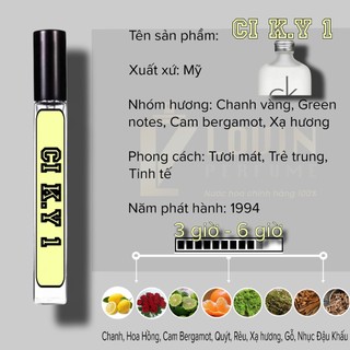 [HCM] Nước Hoa Ci K.y [1] Unisex Chiết 5ml, 10ml Perfume