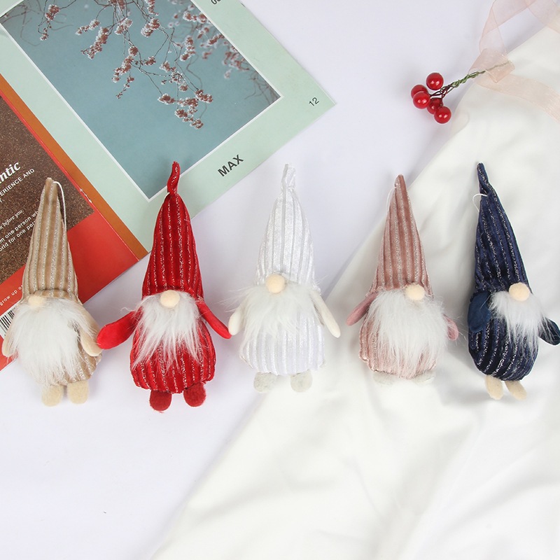 Ông Già Sọc Nhung VB67 Treo Cây Thông Noel Trang Trí Giáng Sinh (Ngẫu Nhiên Màu)