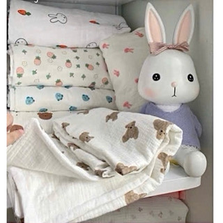 Chăn cho bé_Chăn Xô Muslin siêu nhăn mền mịn & Thân thiện với da bé