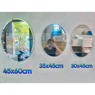 GƯƠNG SOI TREO TƯỜNG OVAL KÈM PAS GƯƠNG - KEO DÁN GƯƠNG