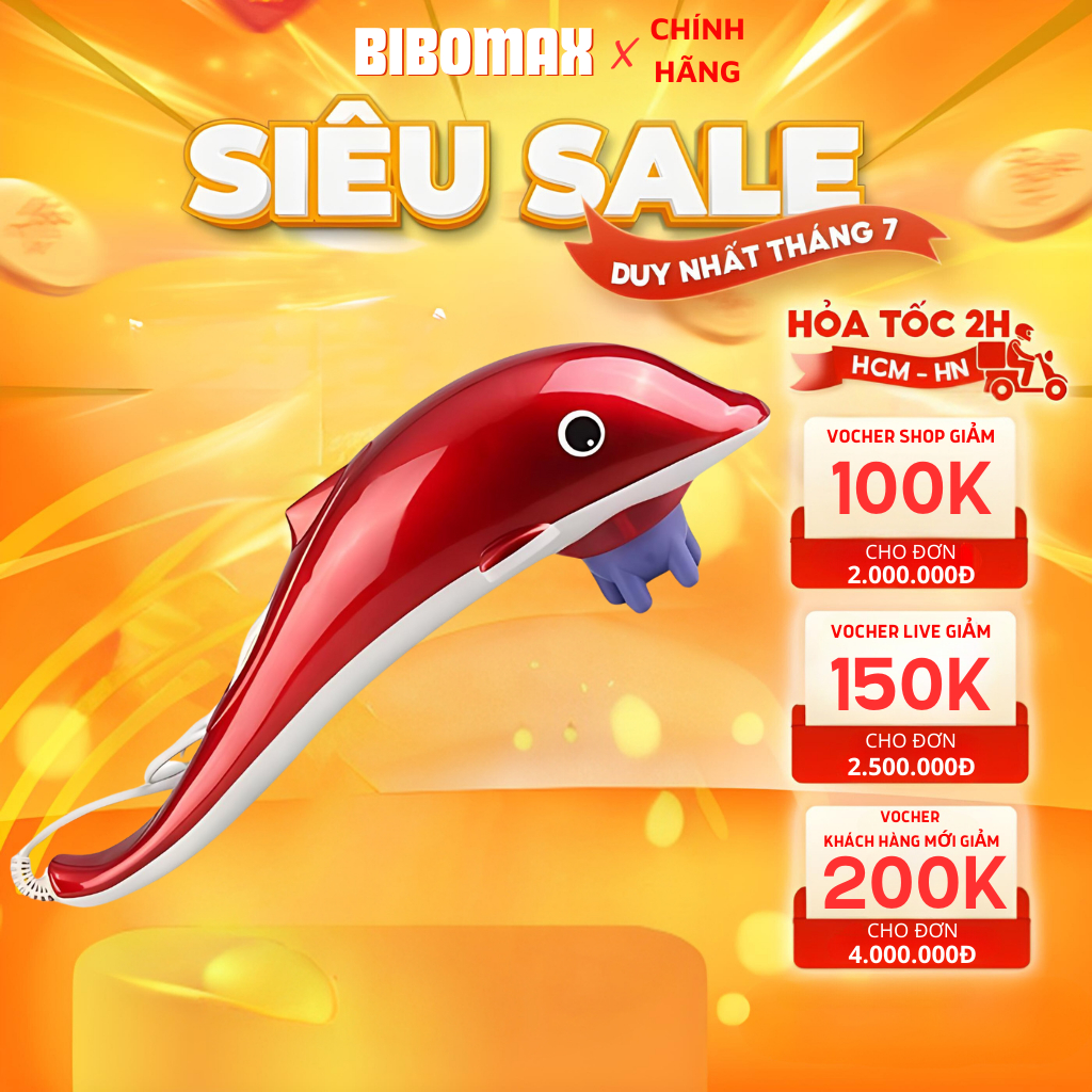 Máy massa cầm tay cá heo cao cấp ( loại to ) bibomax2020