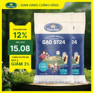 Combo 2 Túi Gạo ST24 Đậm Đà 2kg - Vua Gạo (Tổng 4kg)