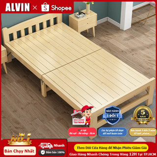 Giường gỗ gấp Giường Pallet Gỗ Thông Mới Giường Ngủ Đẹp Chất Lượng gỗ thật 100% 3.5/4/5/6 feet