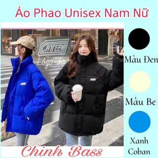 Áo phao béo nam nữ, áo phao đại hàn có logo mặc đôi siêu xinh