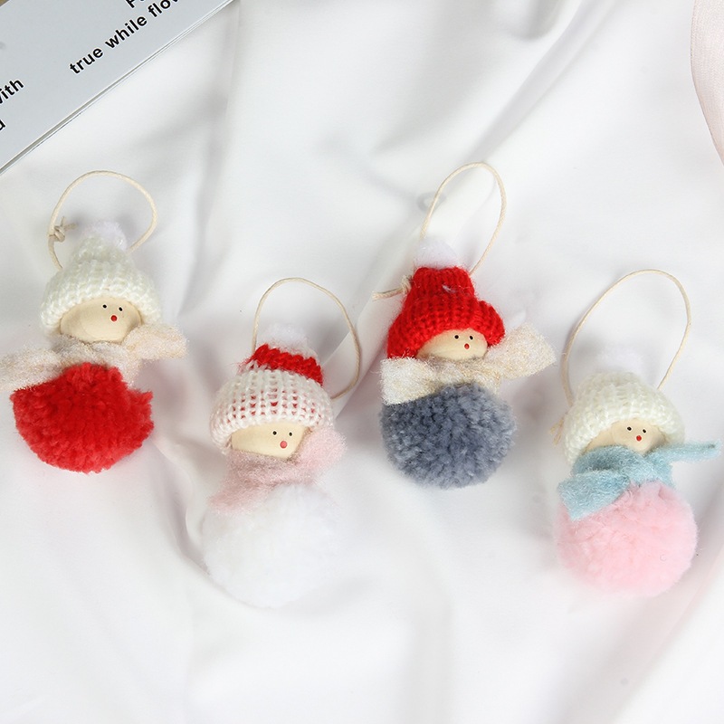 Set 4 Búp Bê Vải Bông Lật Đật VB66 Treo Cây Thông Noel Trang Trí Giáng Sinh (Ngẫu Nhiên Màu)