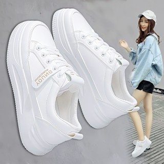 Giày thể thao nữ trắng sneaker đế thấp thời trang 2025